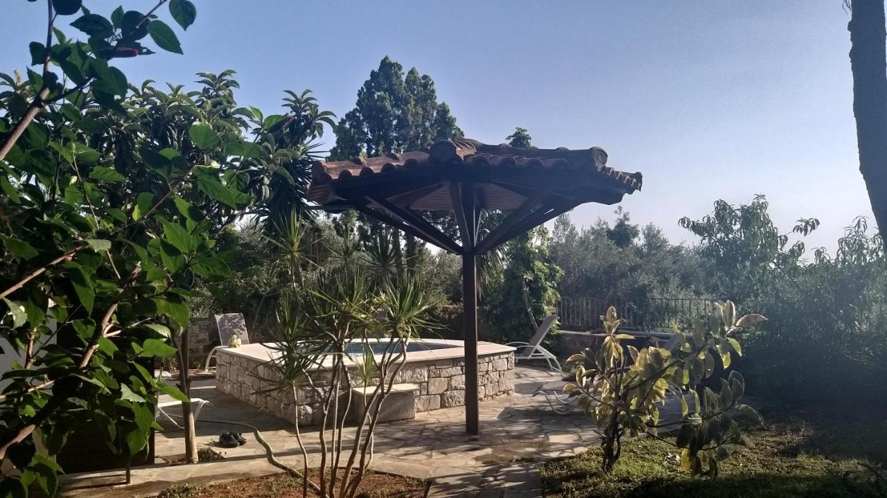 Villa Onar A Stone House With Amazing View Stoupa Bagian luar foto