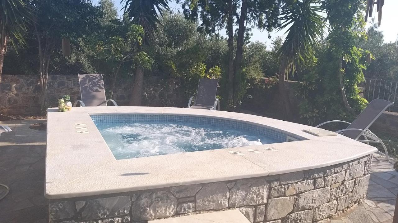 Villa Onar A Stone House With Amazing View Stoupa Bagian luar foto